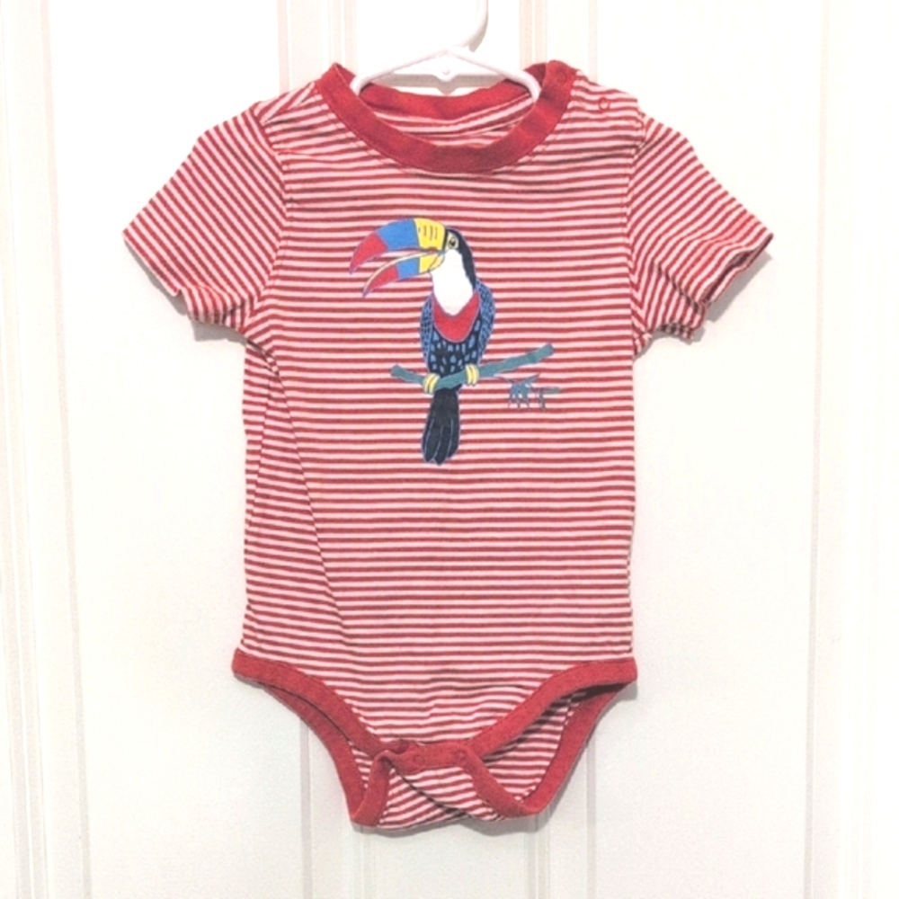 🦎 3 For 12 Baby Gap Striped Toucan Bodysuit